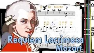 Requiem Lacrimosa | Mozart | Violin SHEET MUSIC [With Fingerings] [Level 3]