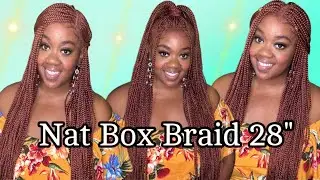 🧡 Freetress Equal Nat Box Braids 28” Braided lace front wig