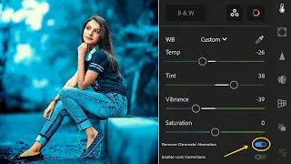 Lightroom Dark Blue & Aqua Tone Colour Editing || Lightroom Creative Colour Grading Full Tutorial ||