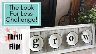 DIY SPRING TRASH TO TREASURE! Thrift Store Makeover! Farmhouse Cottage GROW Sign | Upcycled Decor