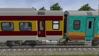 MSTS Indian Railways LHB Coach Parade in Open Rails