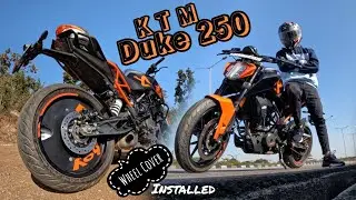 Installed Wheel Cover in KTM  Duke 250 😍 // How  To  Install Wheel Cover 💥 // Being Jharkhandi