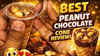 First Bite Mein Hi Dil Jeet Liya! Peanut Chocolate Cone 😍 #chocolate #viral #views #video 