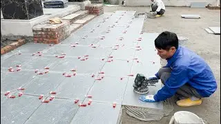 How We Constructed A 200m2 Playground Using Stone-Patterned Ceramic Tiles