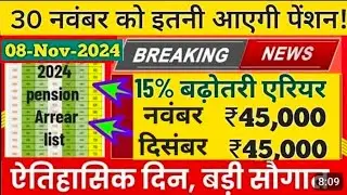 ✔️खुशखबरी, पेंशन में 15% बढ़ोतरी 30 नवंबर को बढ़ाकर पेंशन 18 महा एरियर 147000 Rs, आठवां वेतन आयोग