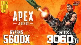 Apex Legends на Ryzen 5 5600x + RTX 3060Ti 1080p, 1440p, 2160p тесты!