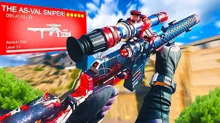 Sniping with the 10 ROUND AS VAL on REBIRTH! 😳 (Warzone Season 6)