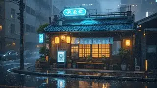 Rainy Tokyo Night Lofi 🌧️ Cozy Japanese Cafe Vibes for Relax & Focus