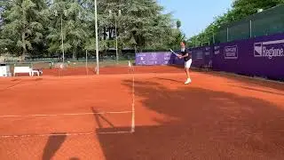 ATP Albert Ramos Vinolas Forehand and Backhand - 4K Court Level View