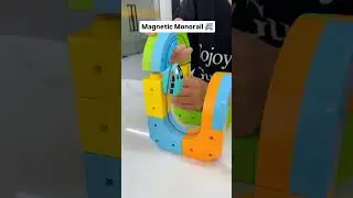 This magnetic monorail toy is NOT your ordinary train set. 🚂✨ Science + fun = pure joy! 🔄