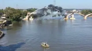 Broadway Bridge Little Rock Arkansas Implosion Parts 1 and 2 Multi-Angle