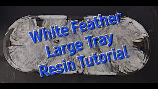 Ghost Feathers Large Resin Tray Tutorial #fuhitim #diy #epoxyresin #asmr #ghost #feathers