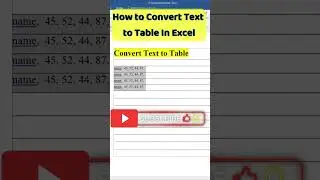 Convert Text to Table in Excel &ndash; Easy Step by Step Guide #excel #securephone #shortcutkeys