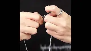 Black Rectangle Pendant Necklace Men Trendy Simple Stainless Steel Chain Men Necklace Jewelry Gift