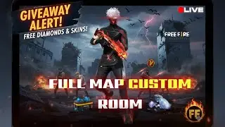 Free Fire Live: Full Map Custom Room Giveaway! 💎 #freefire #freefirelive #giveaway