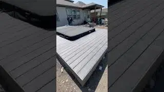 Composite deck installation for in ground swim spa (timber tech castle gate)