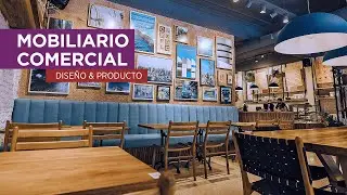 Dise&ntilde;o de producto a medida. Mobiliario comercial en madera para cafeter&iacute;a gourmet. Dise&ntilde;o industria