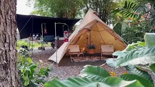 ASMR Cafe Vlog Mini Coffee Shop Coleman Outdoor Camping Slowbar | Tasty Inside Small Business Ideas