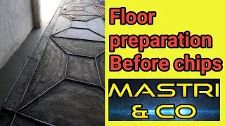 Floor preparation before chips / Terrazzo / How to prepare chips base urdu / hindi