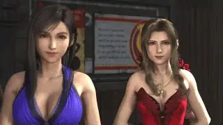 FF7 Rebirth: Aerith wears her Sexy Red Wall Market Dress from Remake