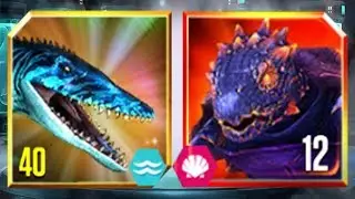 MOSASAURUS Vs AKUPARA 81 - Jurassic World The Game
