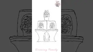 Drawing Giant Triple Toilet #drawing #howtodraw #art #skibiditoilet
