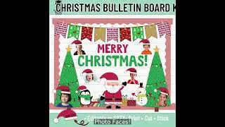 Photo Christmas Bulletin Board: Editable & Cute!