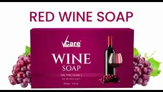 VCare Red Wine Soap for Women and Men 100gm Gentle Moisturizing Bathing Soap Bar for Body Acne & Ant
