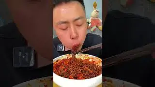 SPICY KOREAN NOODLES THAT MADE HIM CRY | MUKBANG ASMR EATING #shorts #food #spicy #eating #foodie