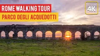Parco degli Acquedotti - Rome Walking Tour (4K ULTRA HD)