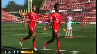 Bruce Kamau Goal Adelaide United Vs Brisbane Roar ( A-League )