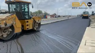 Thick Asphalt! Asphalting Ongoing From Amasaman To Shikpontele Service Lane. OFANKOR NSAWAM ROAD