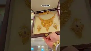 22kt gold necklace set design #gold #necklace #jewellery #wedding #fashion #22k #trending #partywear