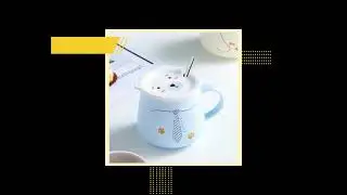 Pink/Blue/Yellow Kawaii Cute Animals Mug Cup SS2099 Kawaii Clothes Outfits Idea #short