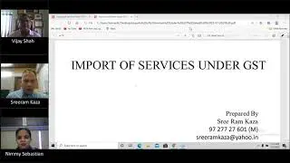 Webinar: Import of Services under GST