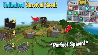 🔥Ultimate [God Seed] For Minecraft 1.21 Bedrock & PE | Four Blacksmith Village Seed Bedrock 1.21.103