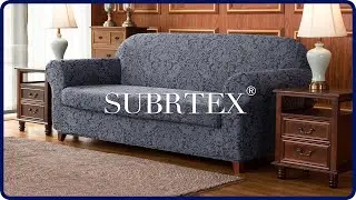 How to install 2-Piece Stretch Jacquard Damask Elegant Collection Sofa Slipcover by Subrtex
