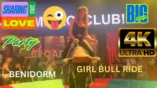 Epic Girl Mechanical Bull Riding Fails in Benidorm 😱 | Funny Moments on the Benidorm Bull!