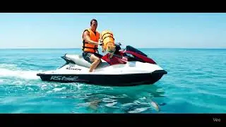 Cat in jet ski