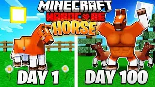 Я выжил 100 ДНЕЙ, будучи ЛОШАДЬЮ в ХАРДКОРНОМ Minecraft!