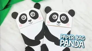 Panda Paper Bag Puppet Craft