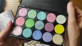 All the supplies I use for metallic/shimmer effects. #metallicart #shimmer