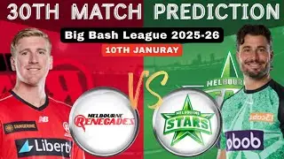 Melbourne Derby 🔥 Renegades vs Stars | 30th Match Prediction | BBL 2025‑26