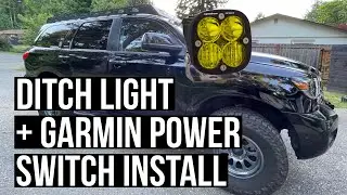 2nd Gen Sequoia Ditch Light and Garmin Switch install