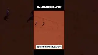Real Physics in Action | Basketball Magnus Effect 🏀⚙️ #physics #vcankanpur #magnuseffect #stem