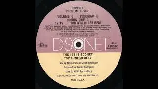 DISCONET VOLUME 6, PROGRAM 6 * 1981 TOP TUNE MEDLEY * Mike Arato & John Matarazzo * MWDN606 * 1983