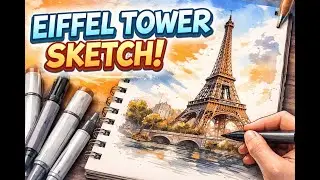 Eiffel Tower Sketch with Marker | IT IS SKETCH ...