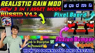 Realistic Rain Mod For Bussid V4.2 🤩 Realastic Rain Mod + Pixel Name Board + Fusion Bumper Bussid