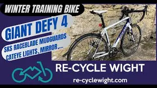 Giant Defy 4 Winter Training Bike SKS Raceblade Mudguards Cateye Lights &hellip;