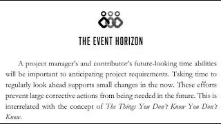 EFT Project Management EP17: The Event Horizon